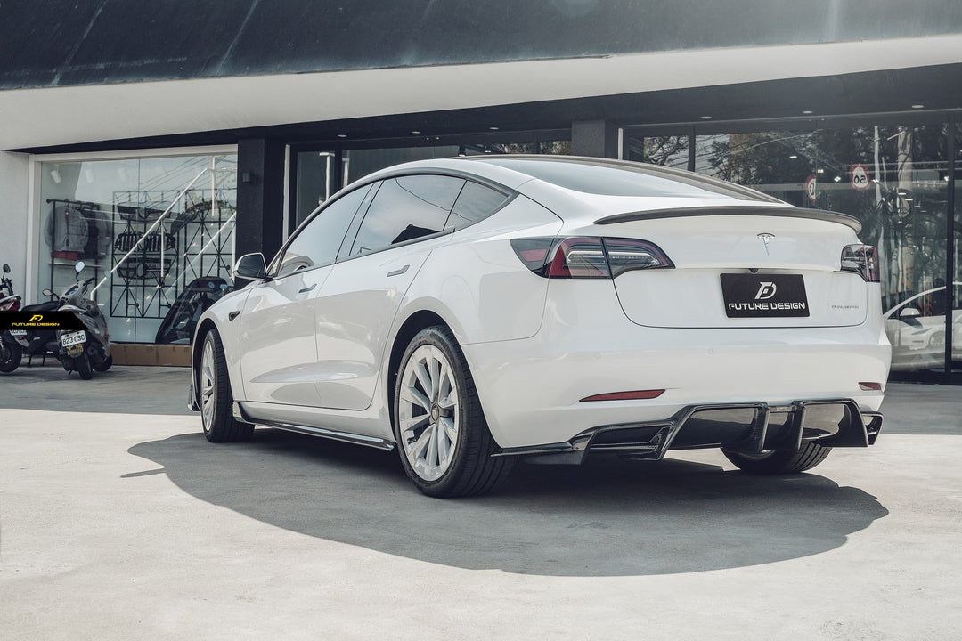 TESLA MODEL 3 - Future Design S1 Carbon Side skirt splitter