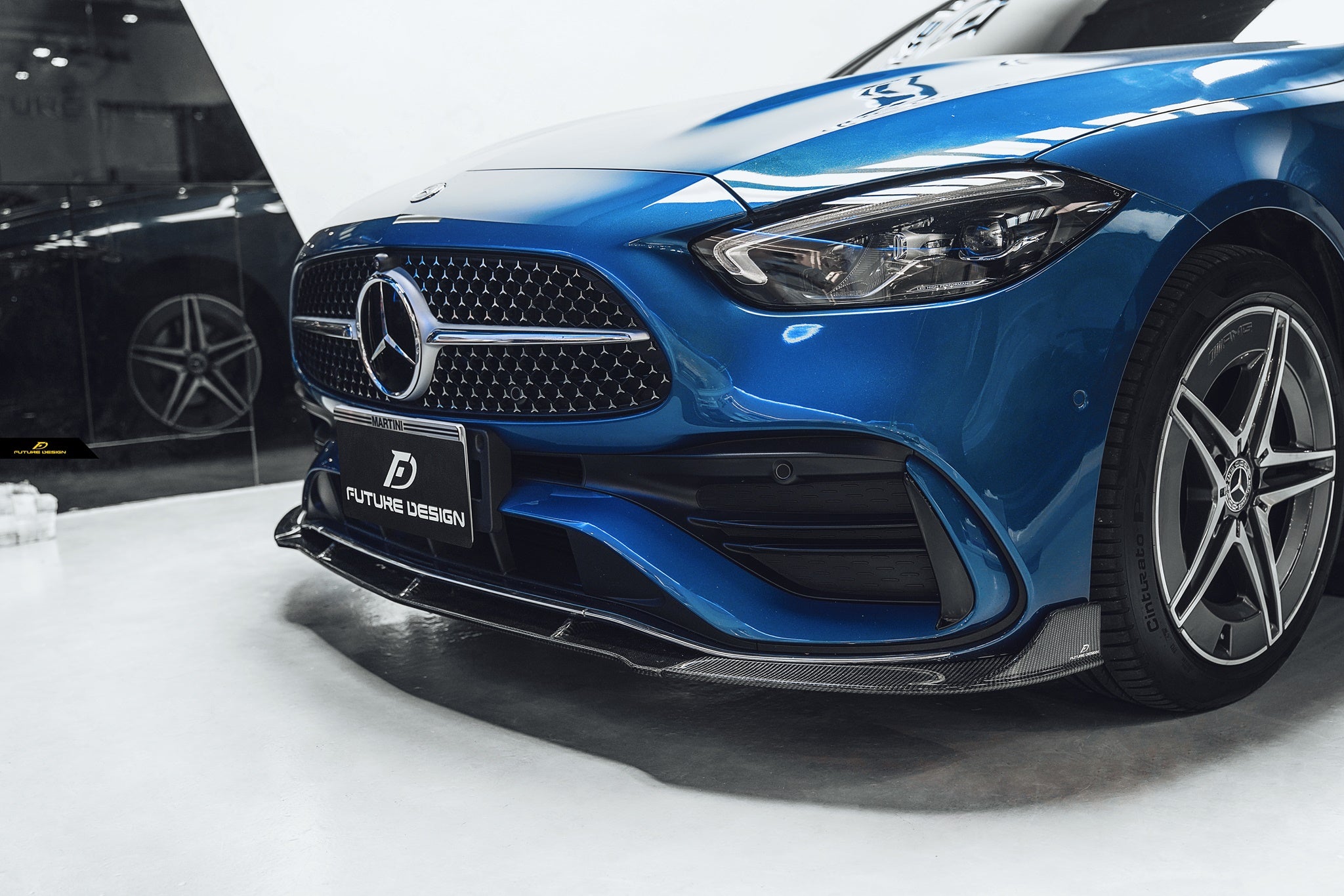 New C-class W206 carbon aerodynamic Front Lip and Trunk Spoiler Reveal