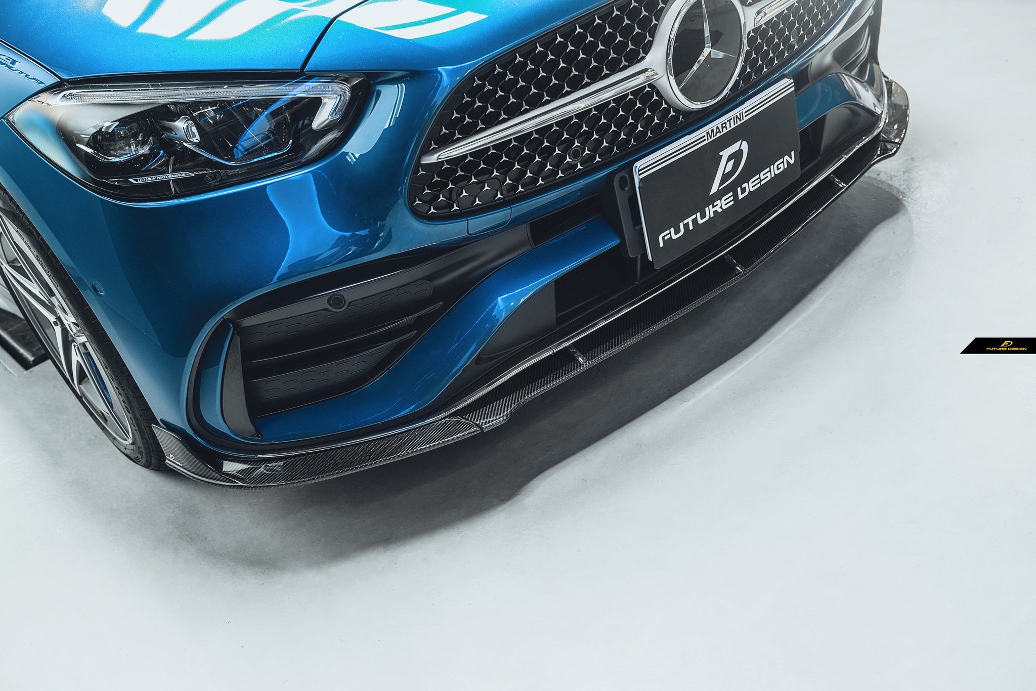 Mercedes-Benz W206 S206 C-Class FD Carbon Front Lip (3-Piece)