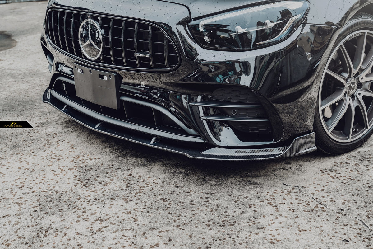 W213 facelift Sedan - FD carbon Front Lip – Future Design Styles